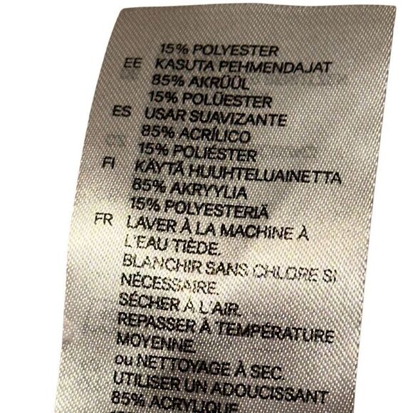 Divided By H&M Beige Knitted Long Sleeve Pullover Cropped Sweater Ladies Small - Picture 6 of 9